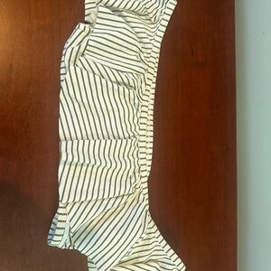 Splendid bikini top off shoulder striped